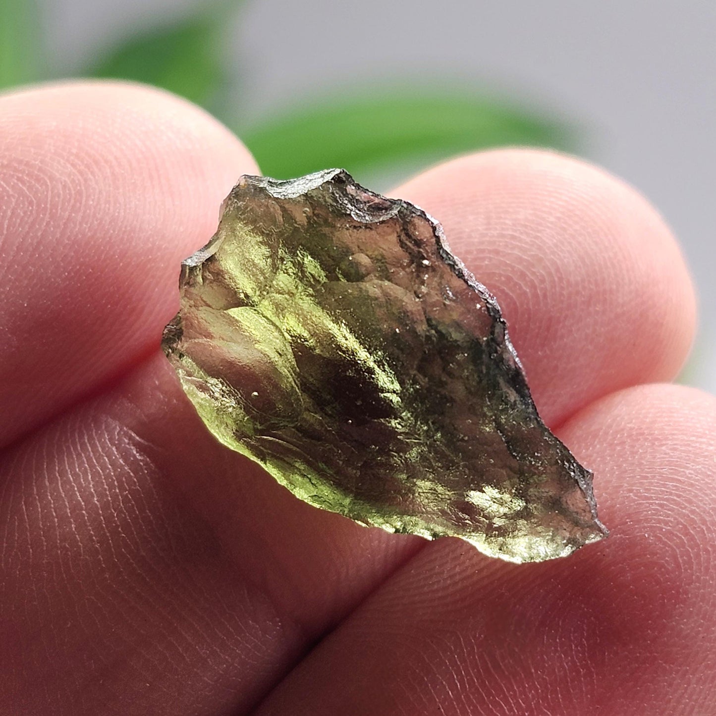 Moldavite Poison Green Specimen 1.33g, Authentic Raw Moldavite Crystal from Vrabce