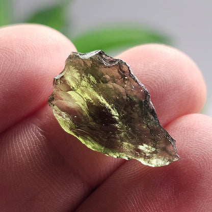 Moldavite Poison Green Specimen 1.33g, Authentic Raw Moldavite Crystal from Vrabce