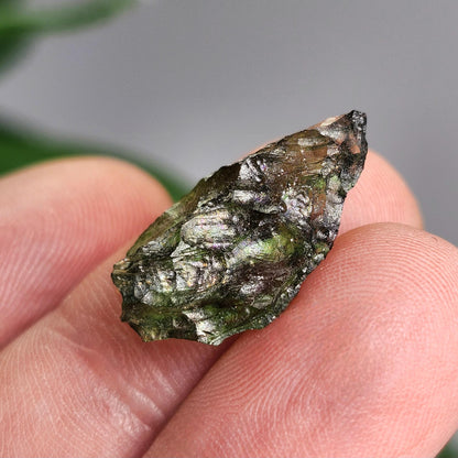 Moldavite Poison Green Specimen 1.33g, Authentic Raw Moldavite Crystal from Vrabce