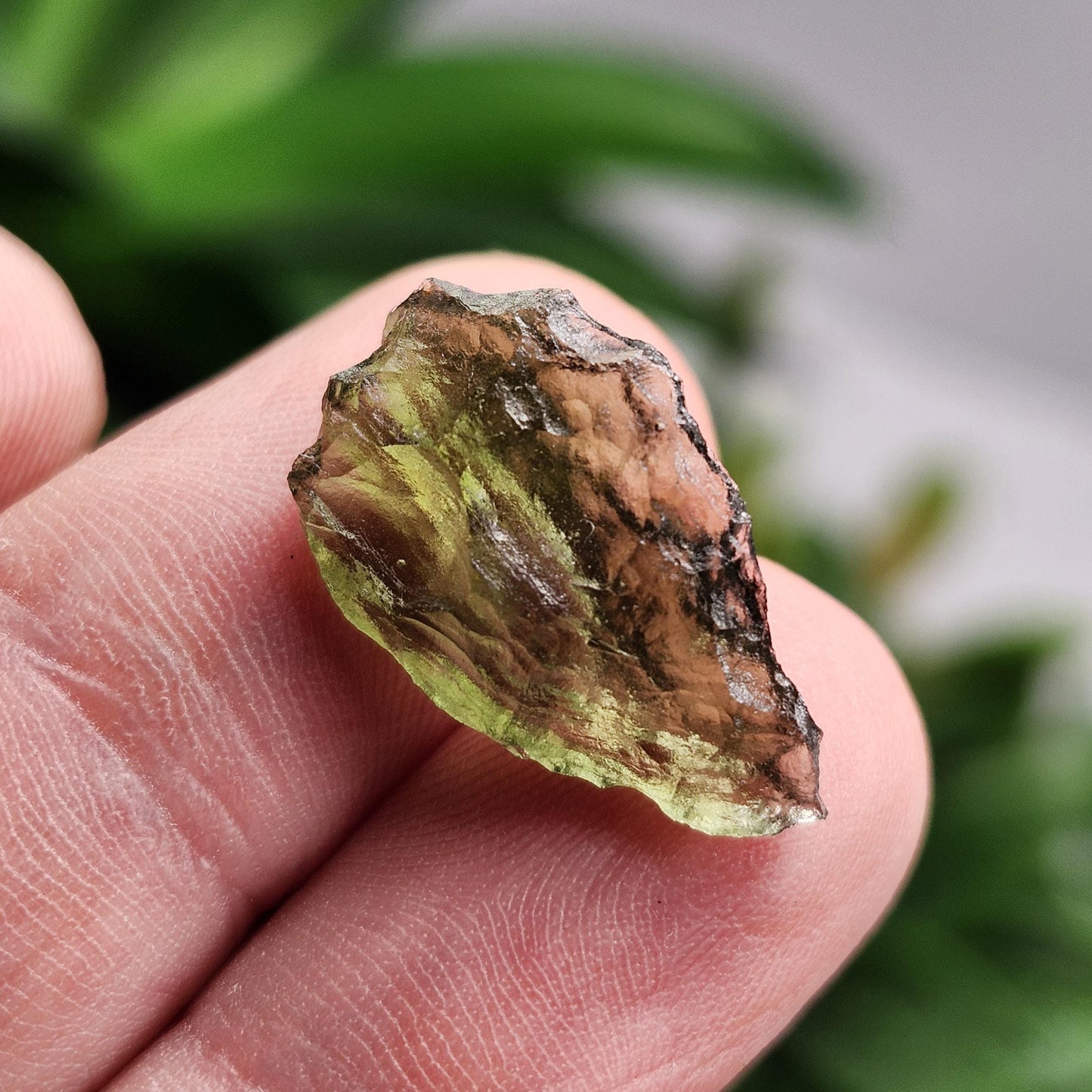 Moldavite Poison Green Specimen 1.33g, Authentic Raw Moldavite Crystal from Vrabce