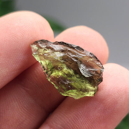 Moldavite Poison Green Specimen 1.33g, Authentic Raw Moldavite Crystal from Vrabce
