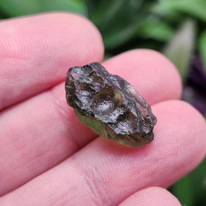 Poison Green Moldavite Crystal 2.02g: Authentic Raw Moldavite Specimen