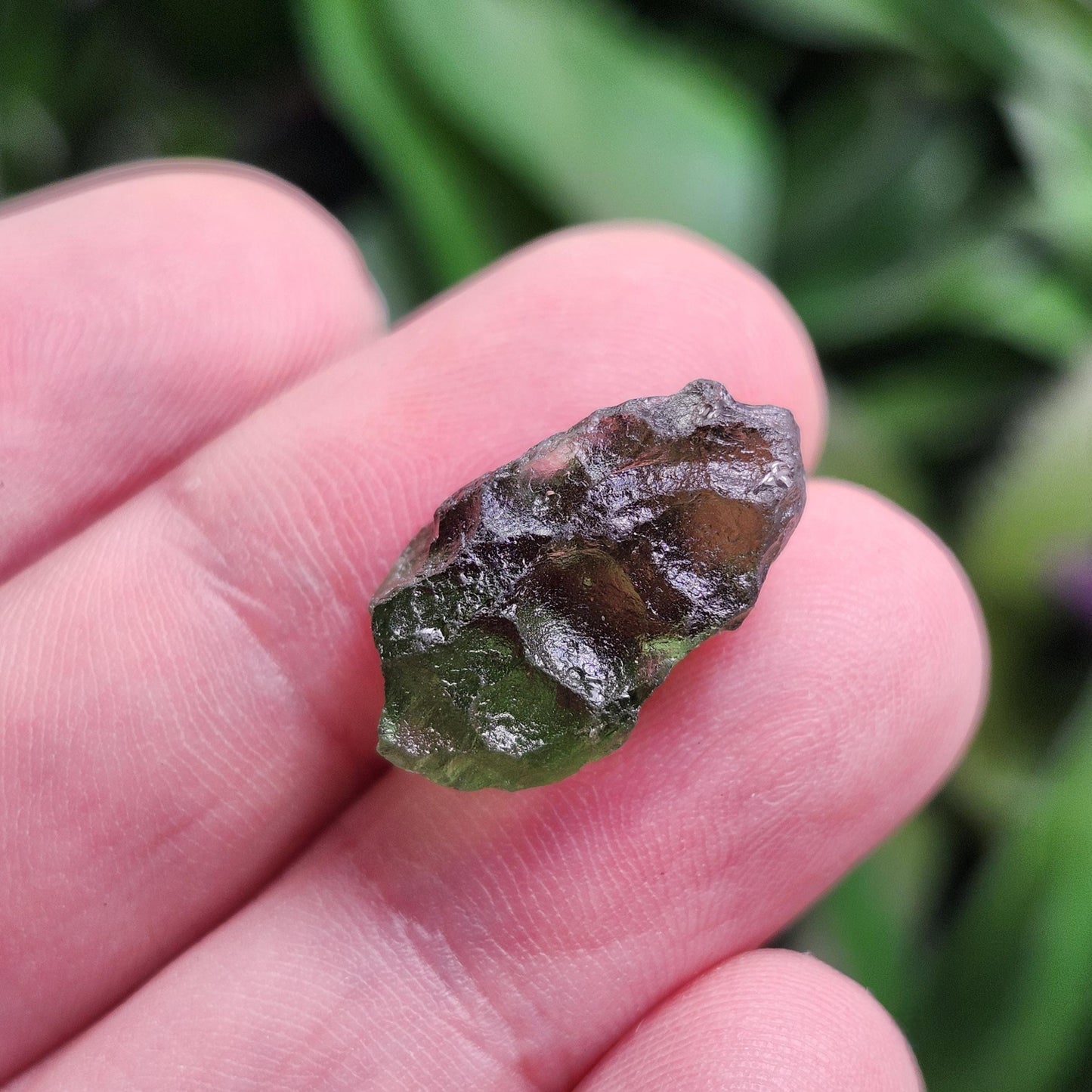 Poison Green Moldavite Crystal 2.02g: Authentic Raw Moldavite Specimen