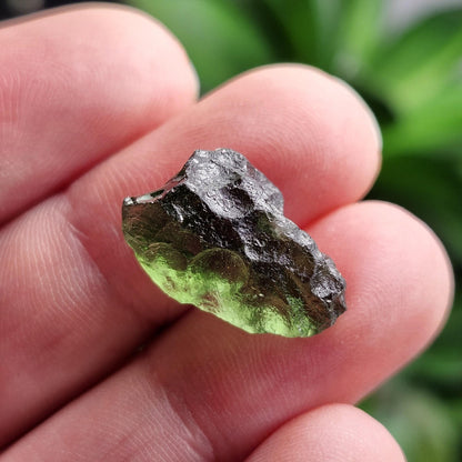Poison Green Moldavite Crystal 2.02g: Authentic Raw Moldavite Specimen