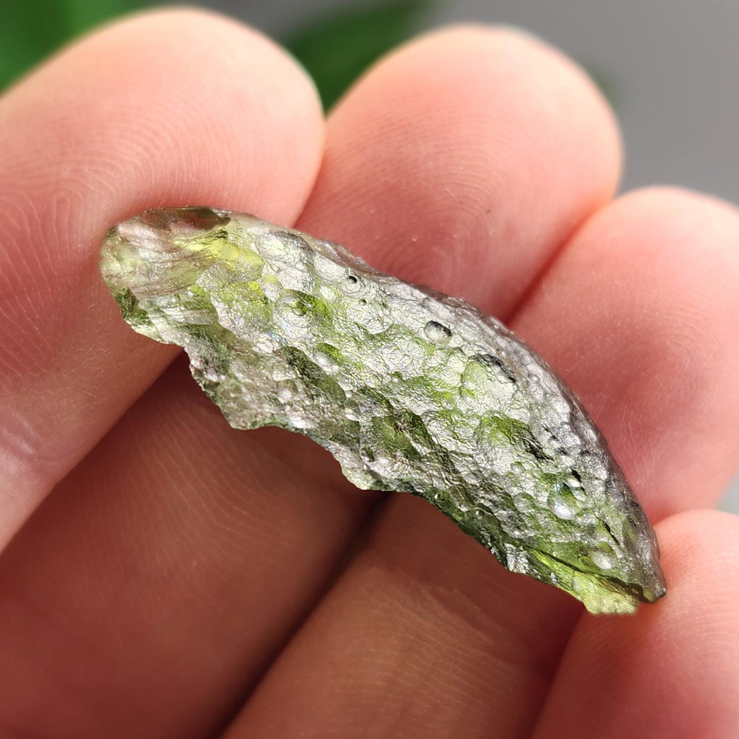 Poison Green Moldavite 2.09g, Authentic Moldavite Crystal Specimen