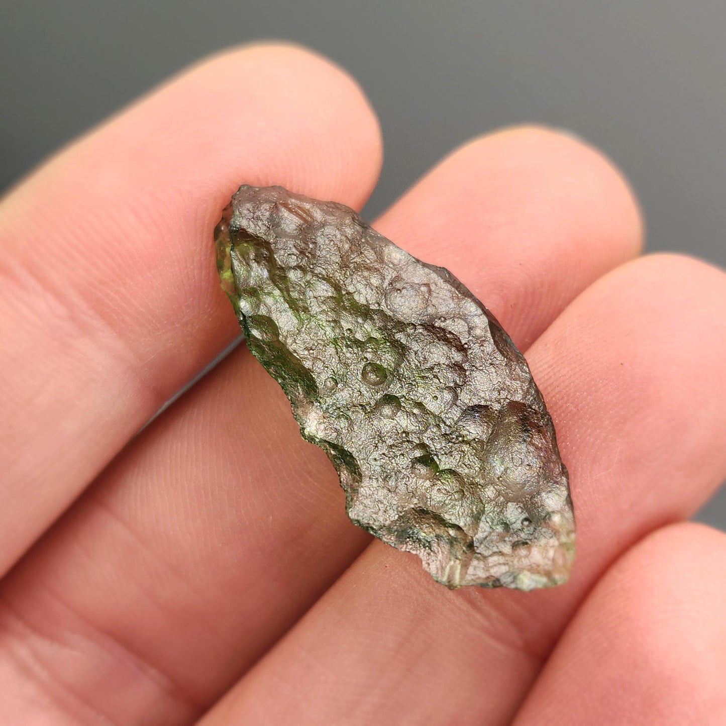 Poison Green Moldavite 2.09g, Authentic Moldavite Crystal Specimen