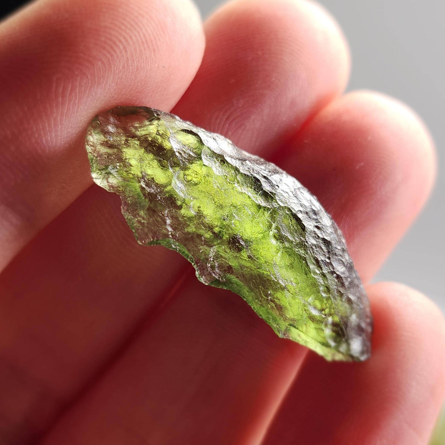 Poison Green Moldavite 2.09g, Authentic Moldavite Crystal Specimen