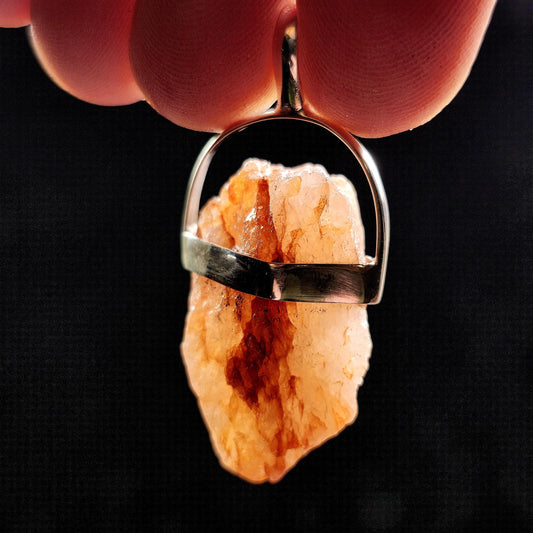 HUGE Phenacite Pendant 9.78g, Nigerian Phenakite Crystal Sterling Silver Necklace