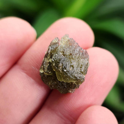 Moldavite Specimen 2.16g with Natural HOLE, Authentic Moldavite Crystal Tektite