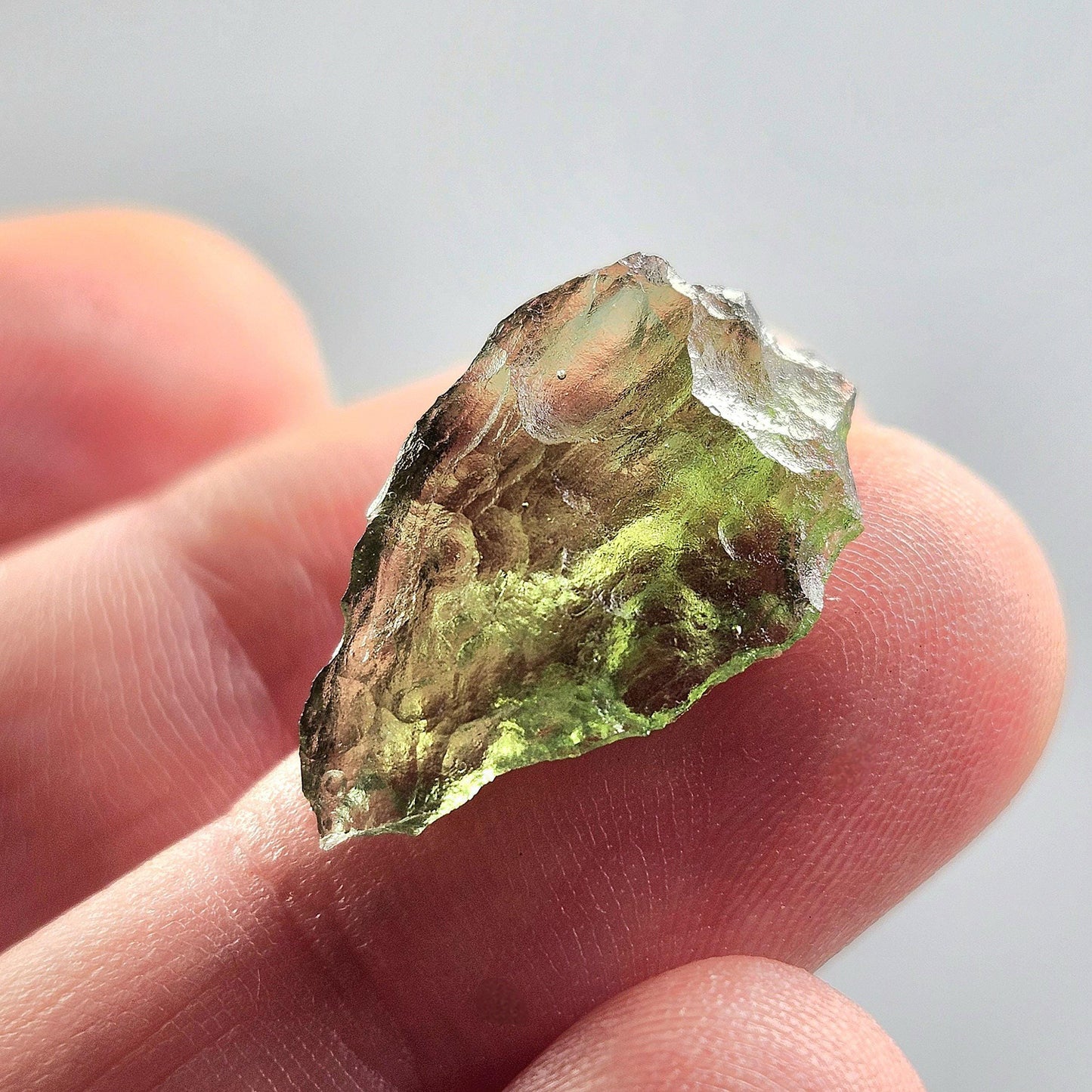 Moldavite Poison Green Specimen 1.33g, Authentic Raw Moldavite Crystal from Vrabce