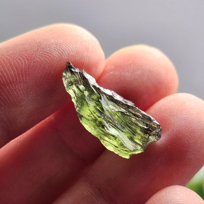 Moldavite Poison Green Specimen 1.33g, Authentic Raw Moldavite Crystal from Vrabce