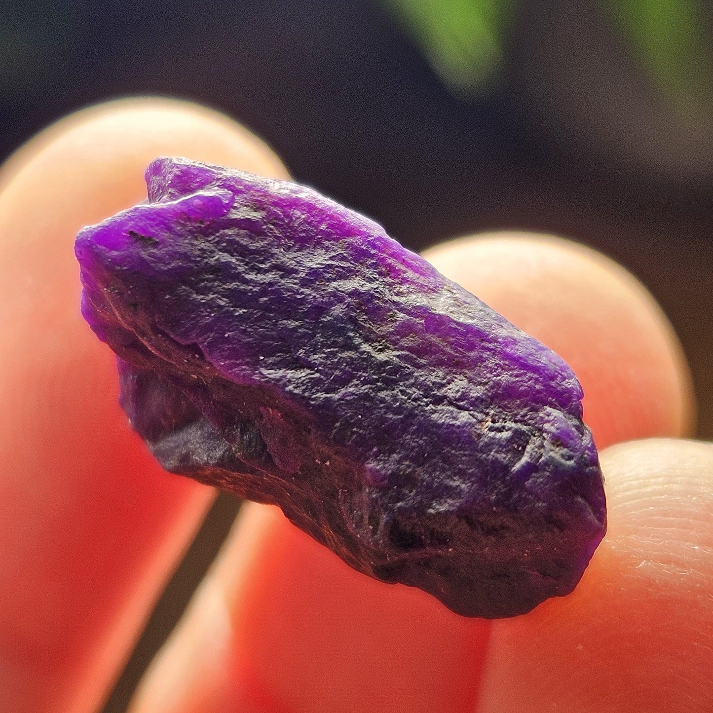 Gel Sugilite & Blue Richterite Crystal 4.93g, South African Raw Sugilite Specimen OLD STOCK