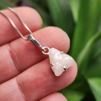 Polished Phenacite Pendant, Nigerian Phenakite Crystal Sterling Silver Necklace