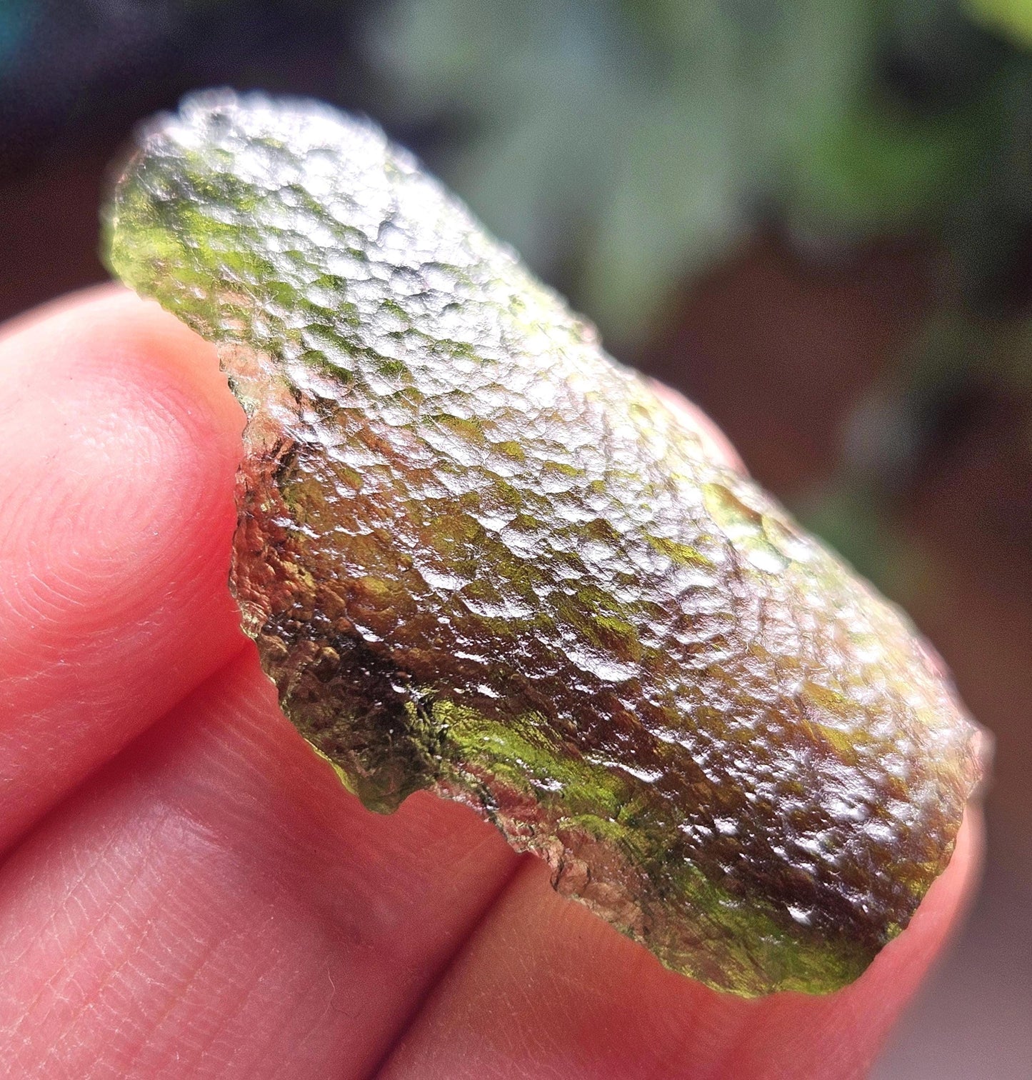 Moldavite Angel Chime Specimen 3.29g, Genuine Raw Moldavite Crystal