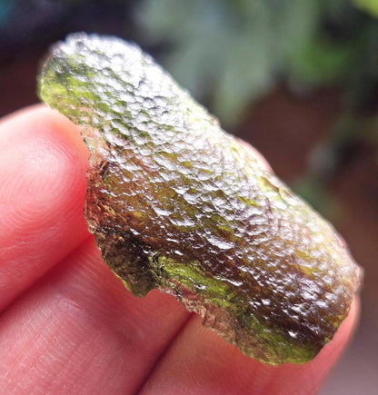 Moldavite Angel Chime Specimen 3.29g, Genuine Raw Moldavite Crystal