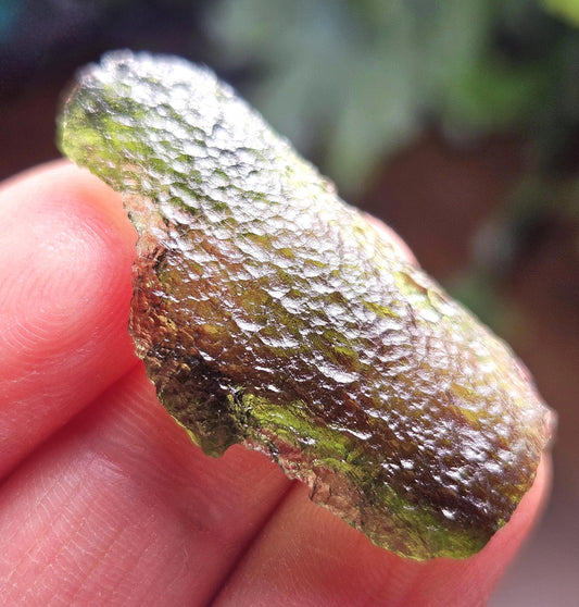 Moldavite Angel Chime Specimen 3.29g, Genuine Raw Moldavite Crystal