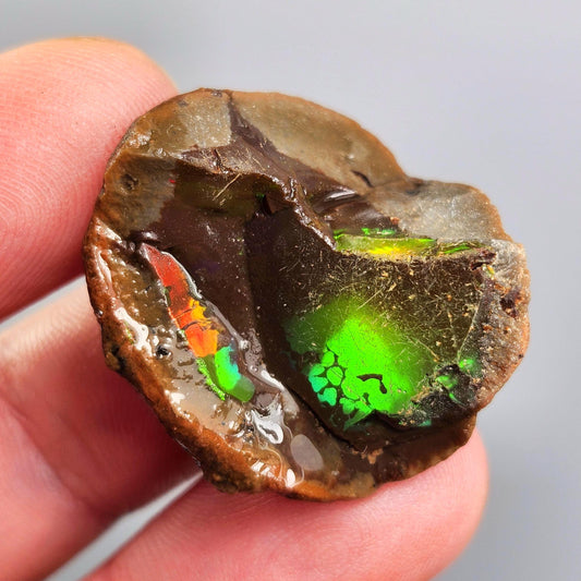 Rainbow Water Opal Specimen 7.2g, Welo Ethiopian Chocolate Opal Crystal