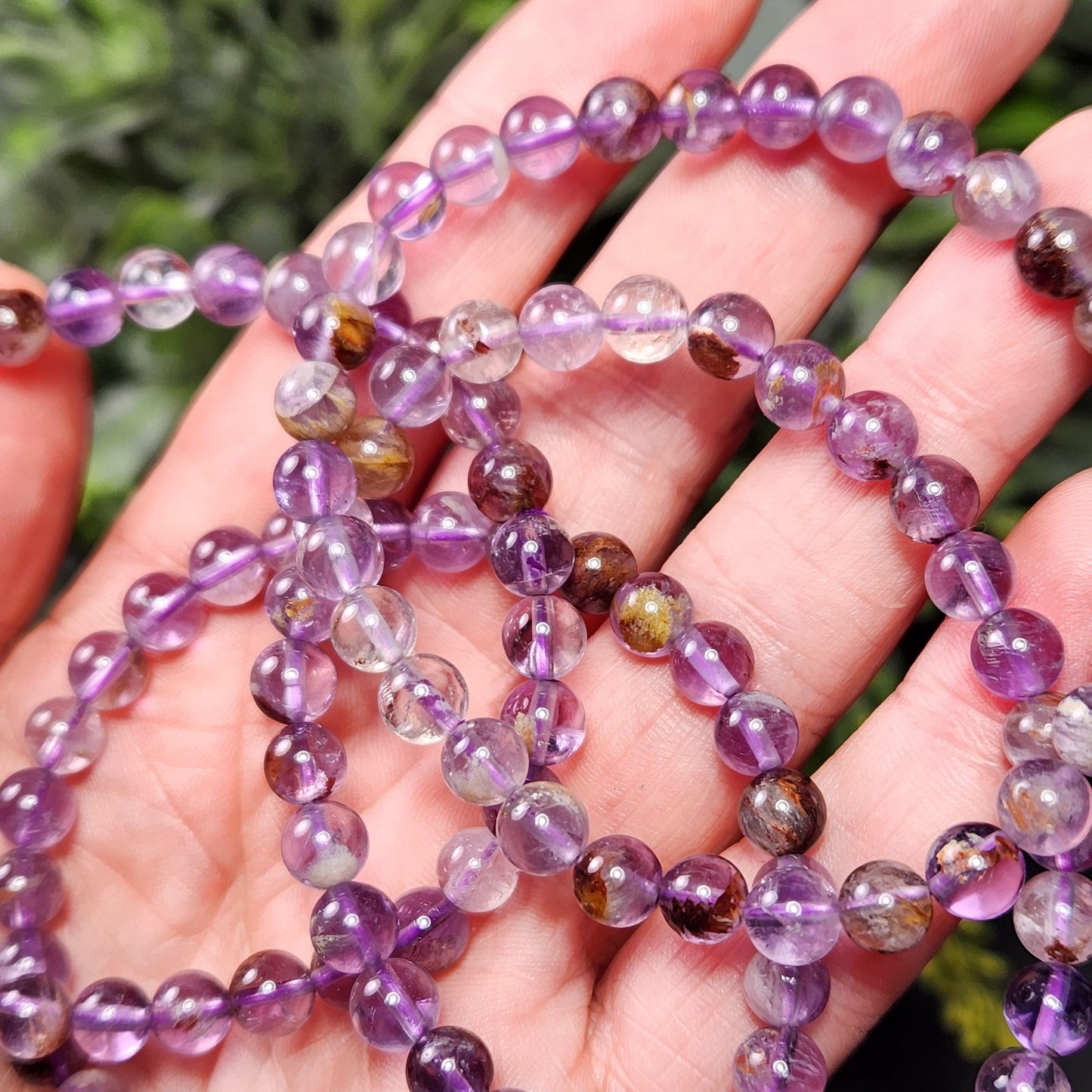 Super 7 Quartz Crystal Bracelet (6mm Beads), Super Seven Crystal Bracelet