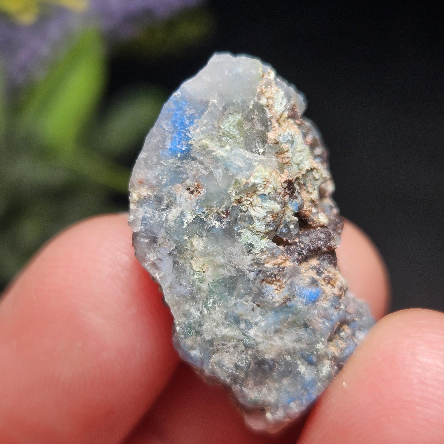 Papagoite Quartz Crystal 5.93g, Raw Stone Cluster from South Africa