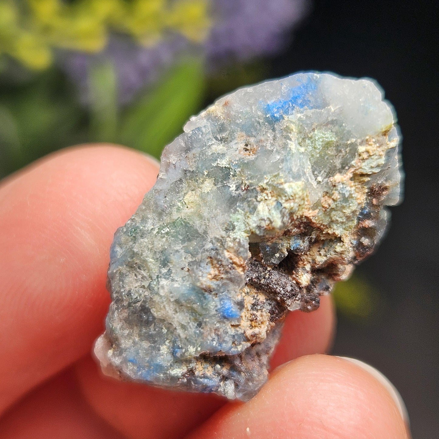Papagoite Quartz Crystal 5.93g, Raw Stone Cluster from South Africa