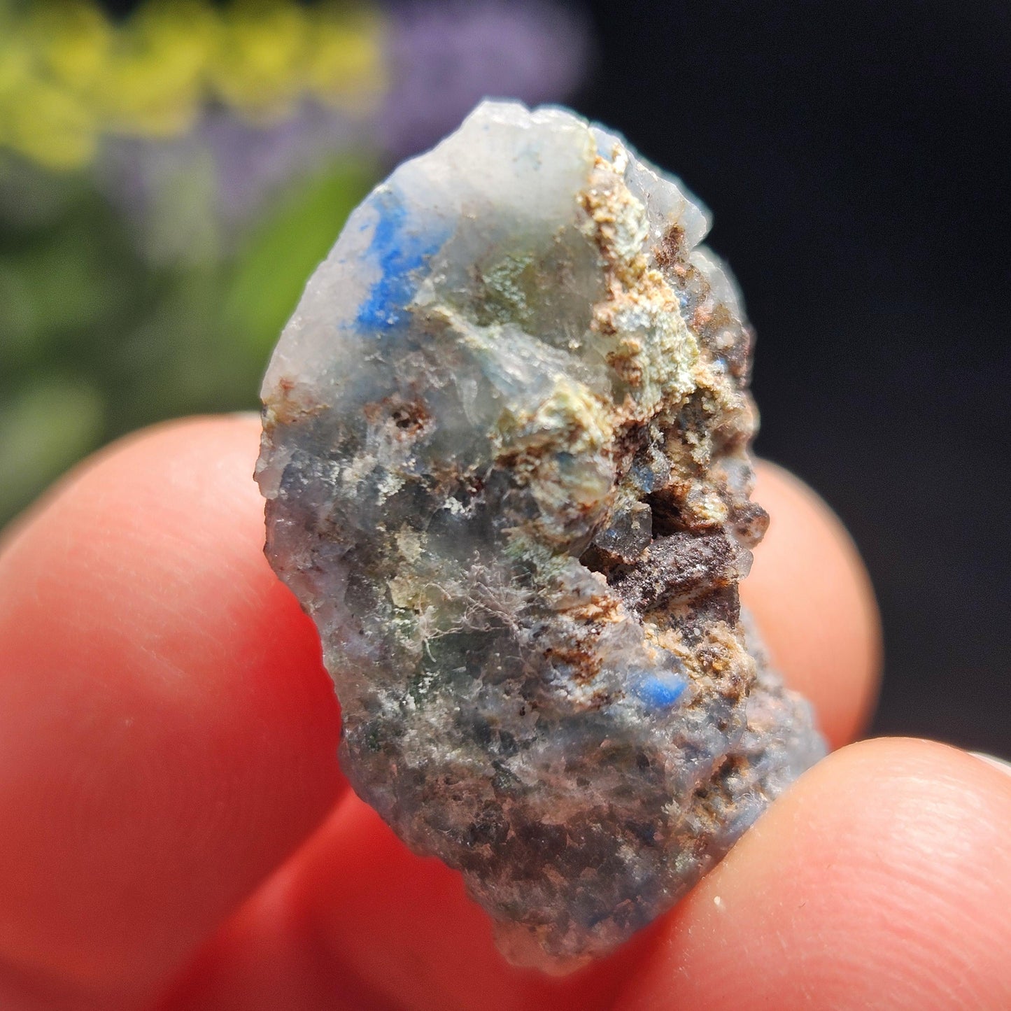 Papagoite Quartz Crystal 5.93g, Raw Stone Cluster from South Africa