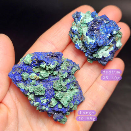 Azurite & Malachite Crystal Cluster, Vibrant Raw Specimen from Anhui, China