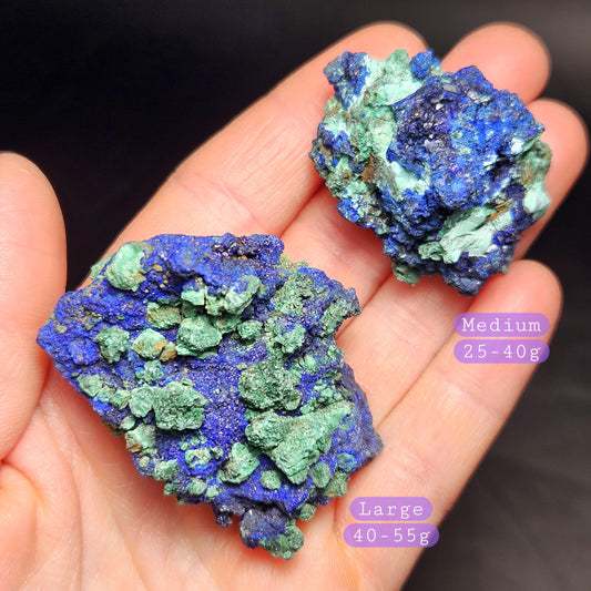 Azurite & Malachite Crystal Cluster, Vibrant Raw Specimen from Anhui, China
