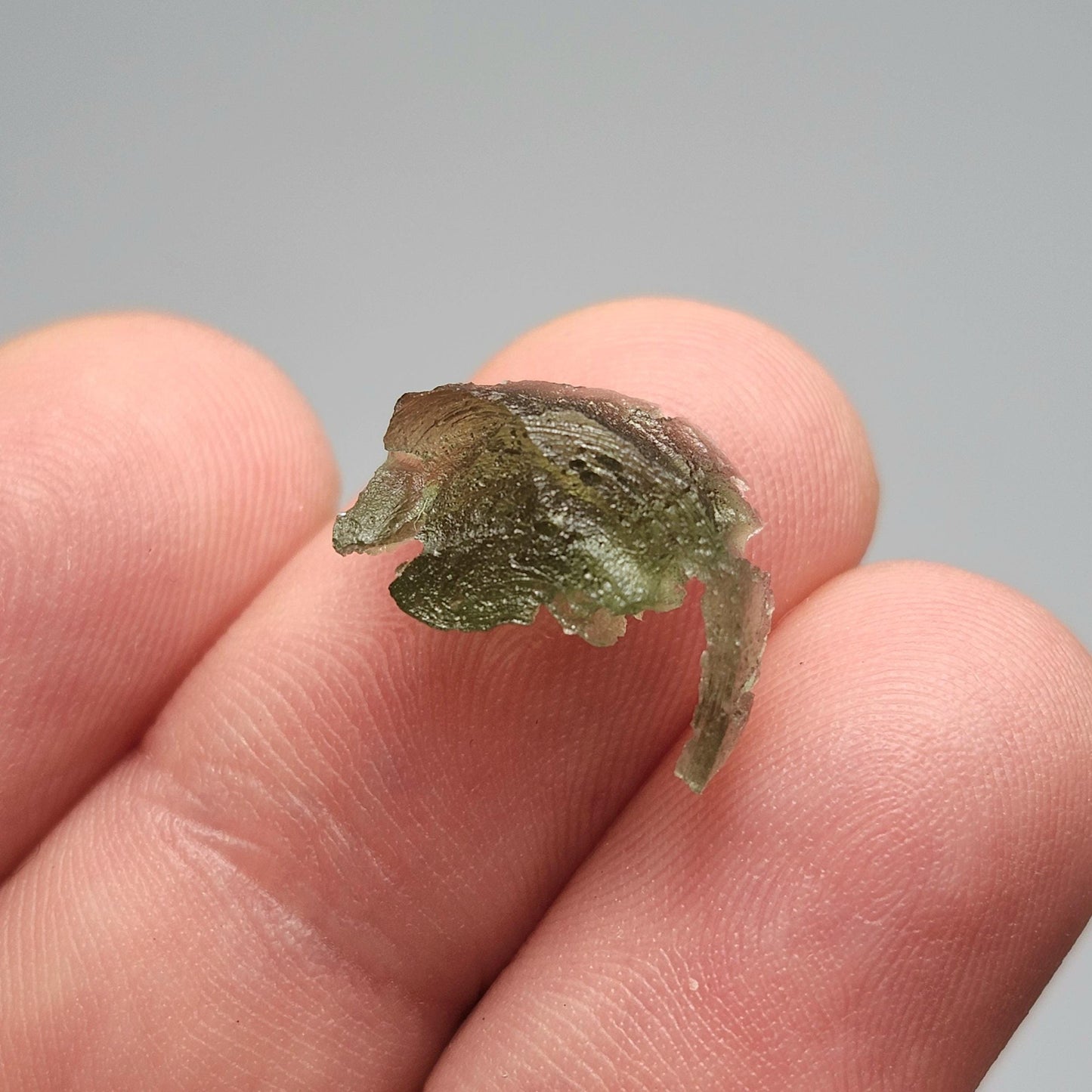 Moldavite Angel Chiming Tektite .73g, Genuine Moldavite