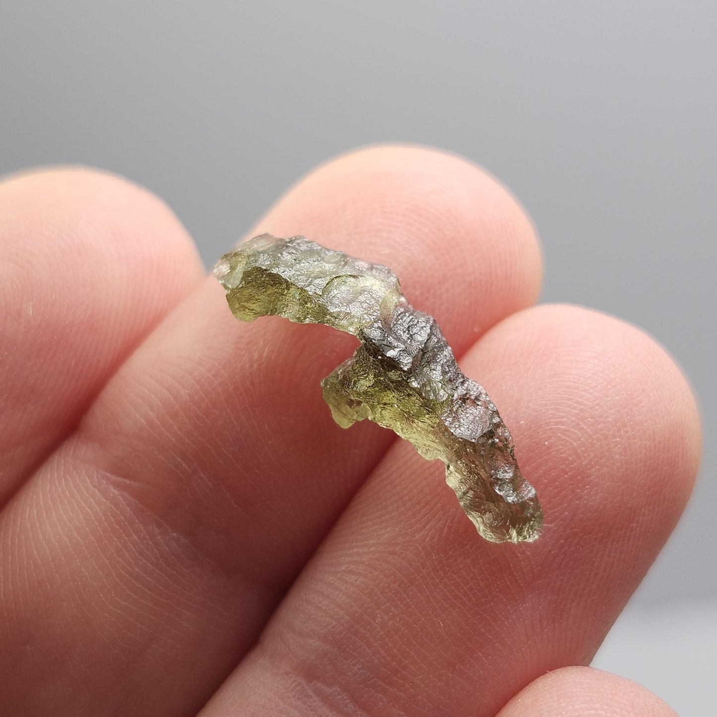 Moldavite Angel Chiming Tektite .49g, Genuine Moldavite