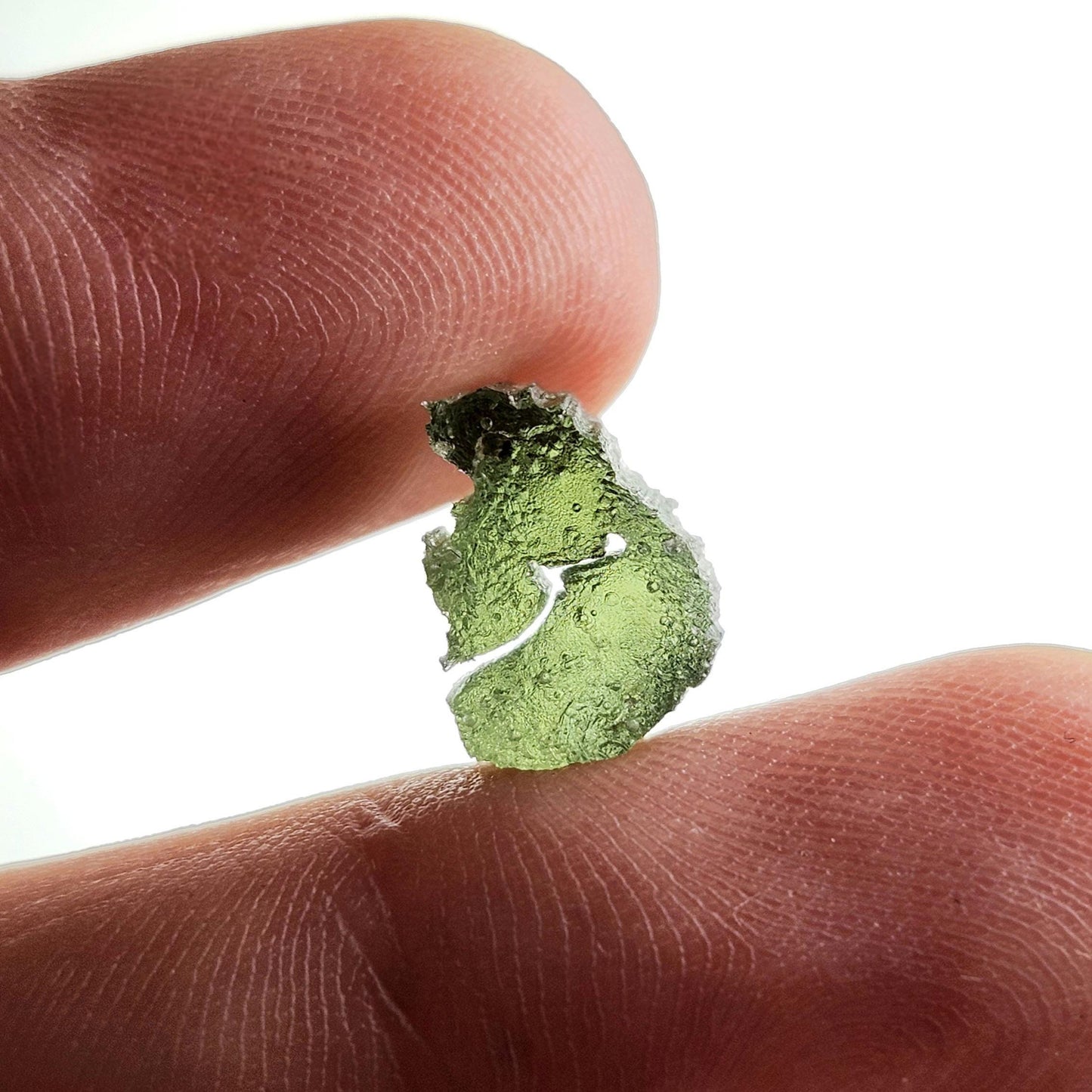 Moldavite Angel Chiming Tektite 0.72g, Genuine Moldavite