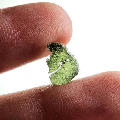 Moldavite Angel Chiming Tektite 0.72g, Genuine Moldavite