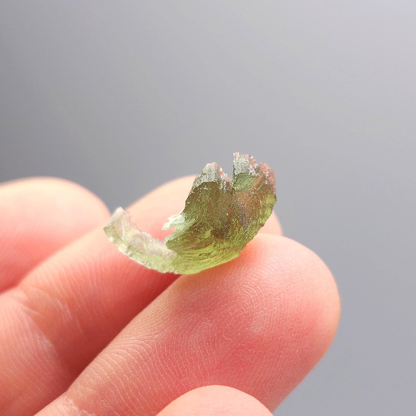 Moldavite Angel Chiming Tektite .73g, Genuine Moldavite