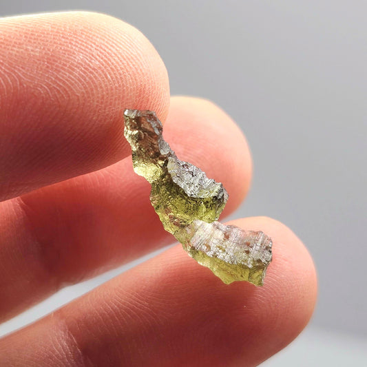 Moldavite Angel Chiming Tektite .49g, Genuine Moldavite