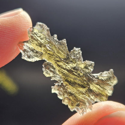 Hedgehog Moldavite Specimen from Besednice 1.45g, Moldavite Crystal
