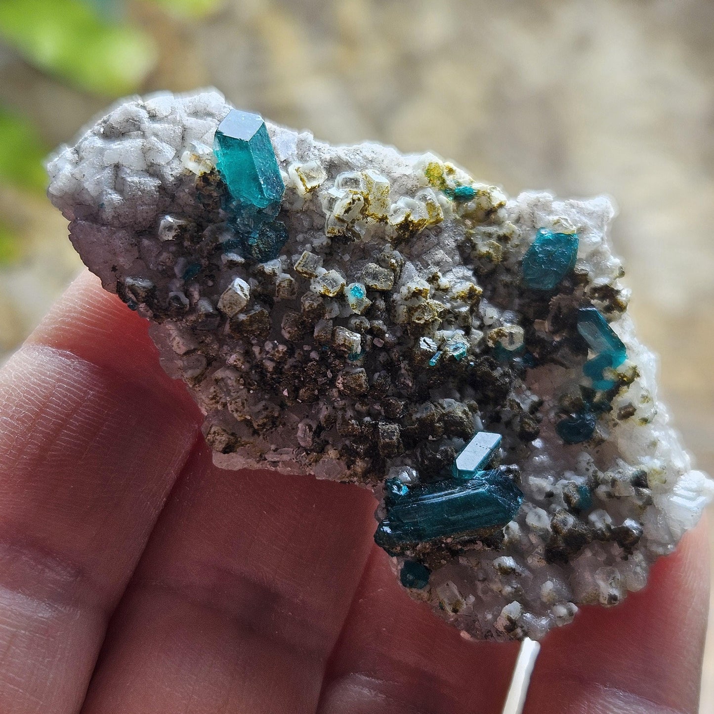 Dioptase Crystal Specimen 27.9g, Raw Green Dioptase Stone Cluster