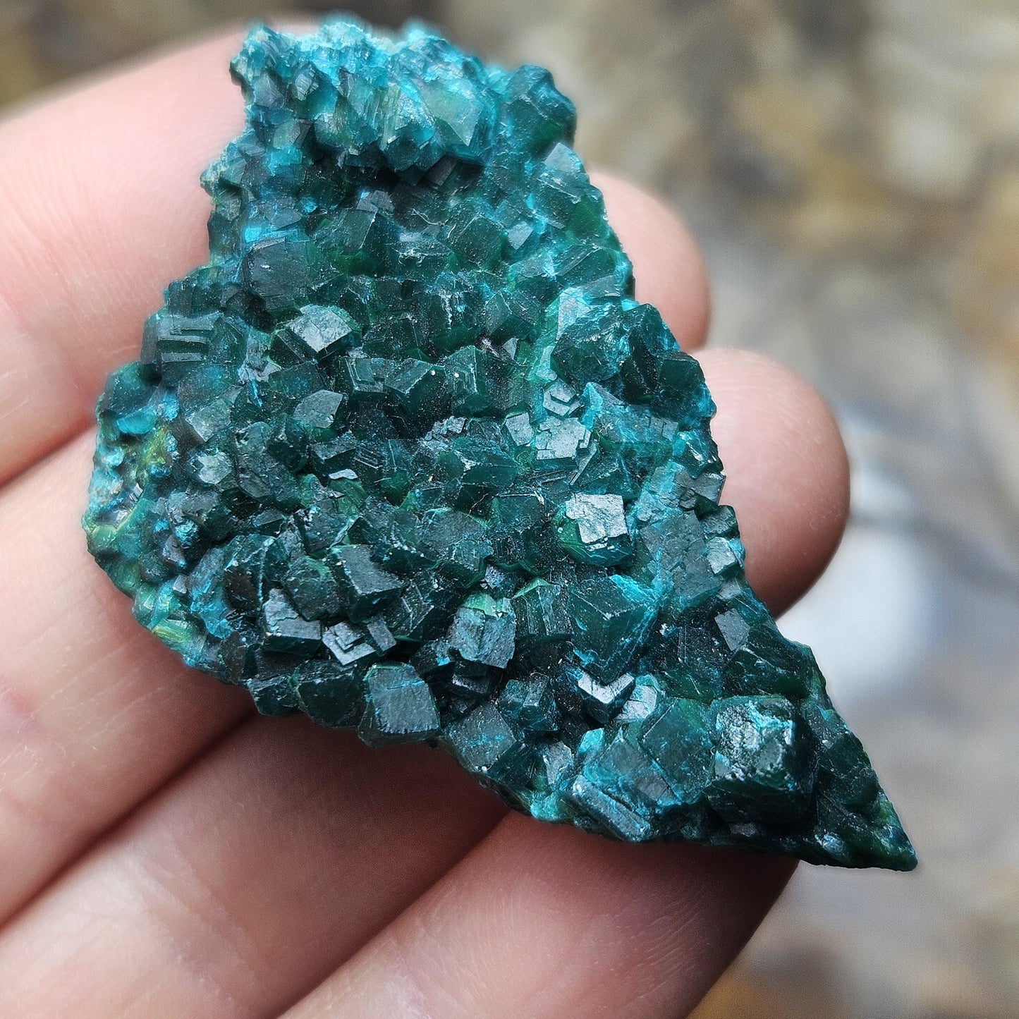 Dioptase Crystal Cluster 18.4g, Raw Dioptase Stone Specimen from Congo