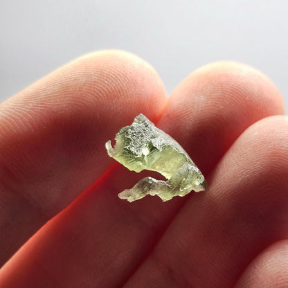 Moldavite Angel Chiming Tektite .45g, Genuine Moldavite Crystal Specimen