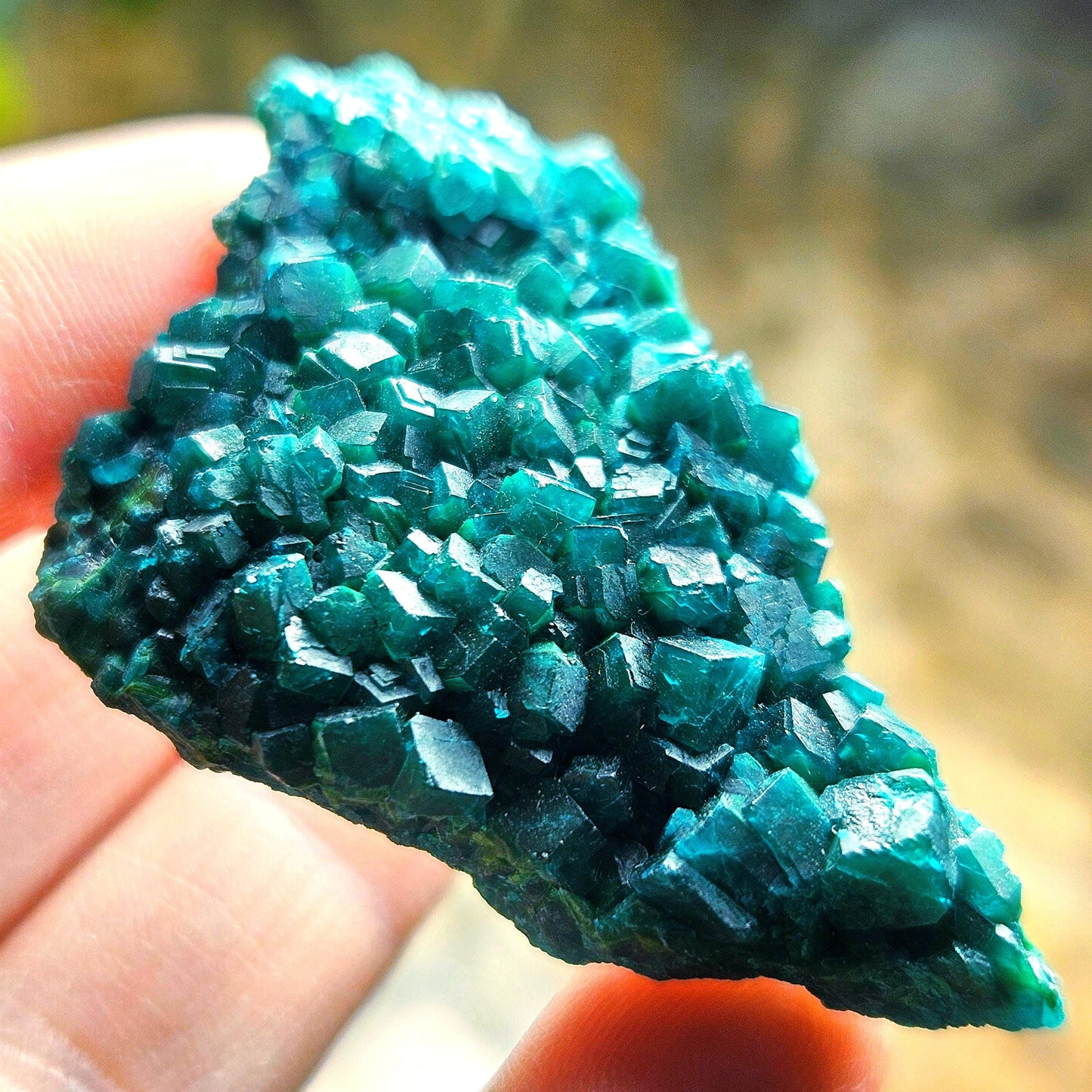 Dioptase Crystal Cluster 18.4g, Raw Dioptase Stone Specimen from Congo