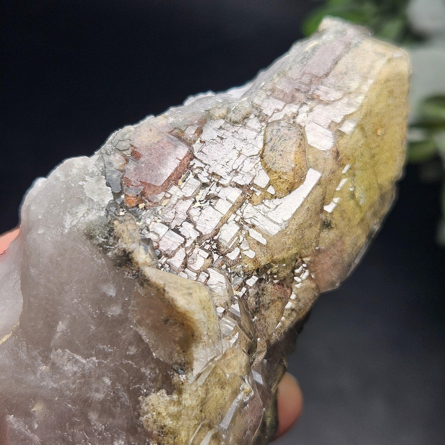 ELESTIAL Garden Quartz Crystal Cluster 295g, Brazilian Scenic Lodolite Specimen