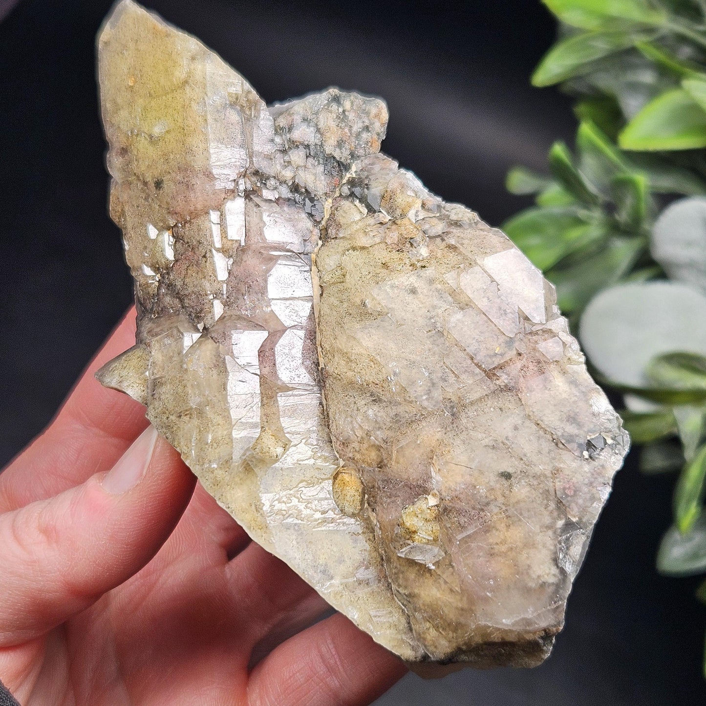 ELESTIAL Garden Quartz Crystal Cluster 295g, Brazilian Scenic Lodolite Specimen