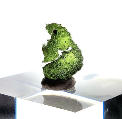 Moldavite Angel Chiming Tektite 0.72g, Genuine Moldavite