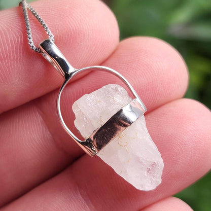 Phenacite Pendant, Nigerian Phenakite Crystal Sterling Silver Necklace