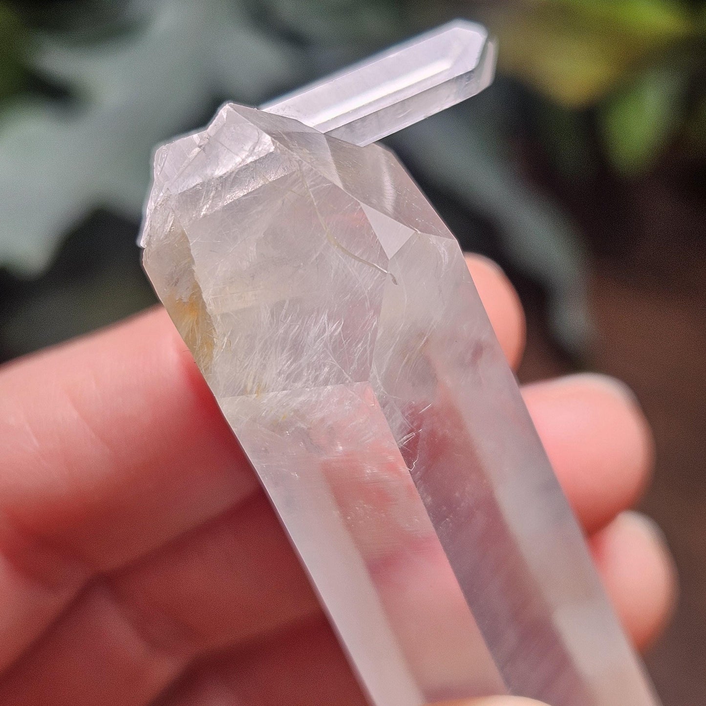 Blue Smoke Quartz Crystal 62g, Colombian Blue Needle Specimen
