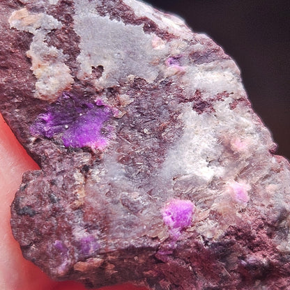 Raw Sugilite Crystal 4.0g, South African Fibrous Sugilite Specimen OLD STOCK