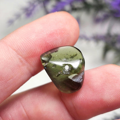 Genuine Moldavite Bead 1.70g, Authentic Moldavite Crystal, Jewelry Making Bead