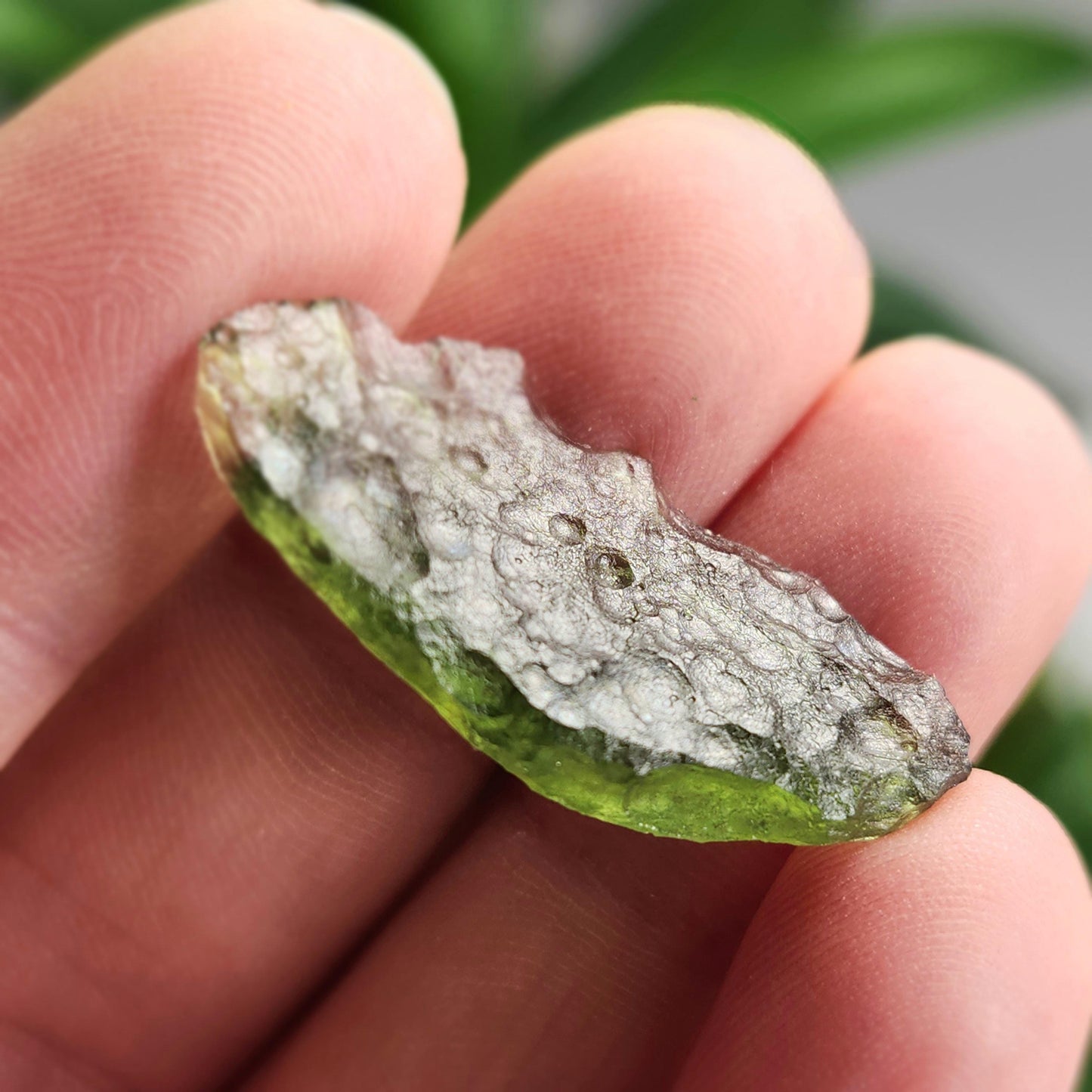 Poison Green Moldavite 2.09g, Authentic Moldavite Crystal Specimen
