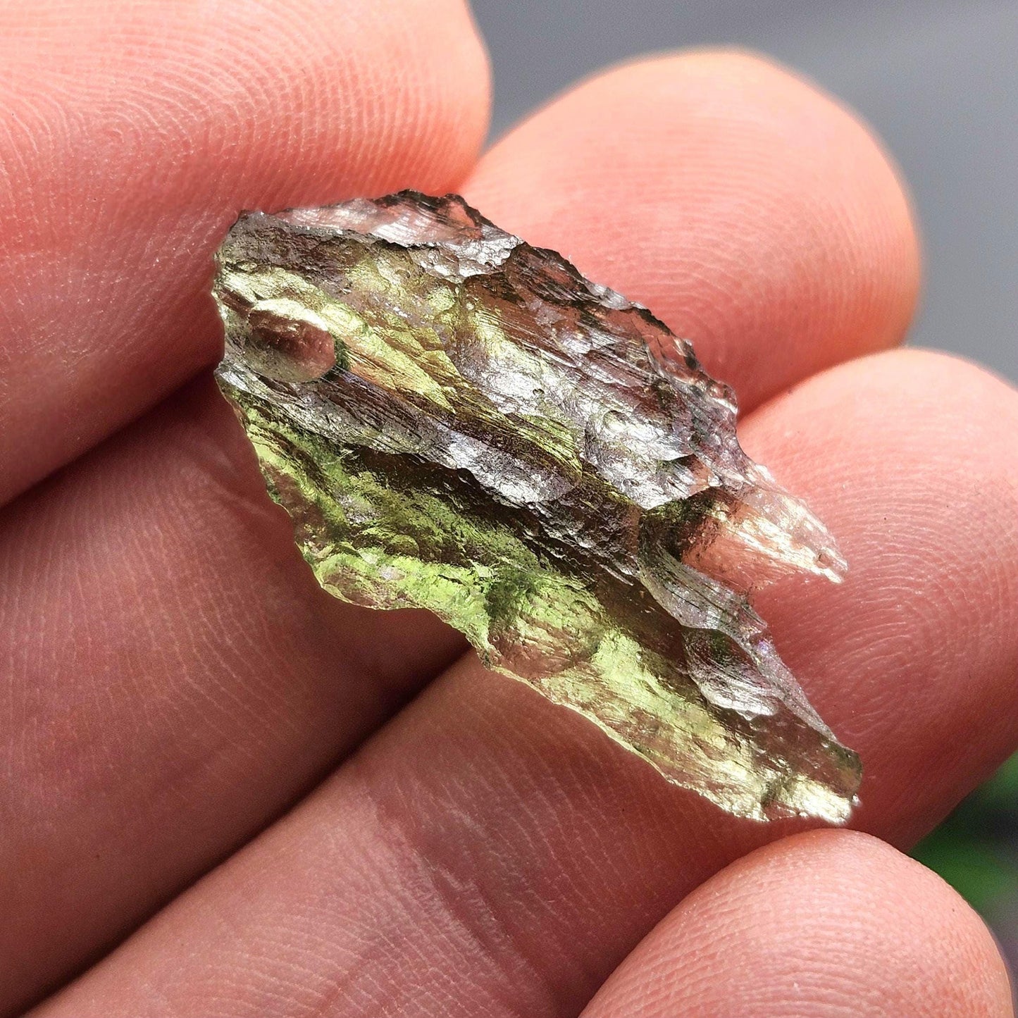 Moldavite Specimen 1.33g, Authentic Moldavite Crystal from Czech Republic