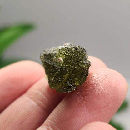 Moldavite Specimen 2.16g with Natural HOLE, Authentic Moldavite Crystal Tektite