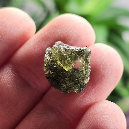 Moldavite Specimen 2.16g with Natural HOLE, Authentic Moldavite Crystal Tektite