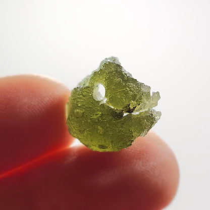 Moldavite Specimen 2.16g with Natural HOLE, Authentic Moldavite Crystal Tektite